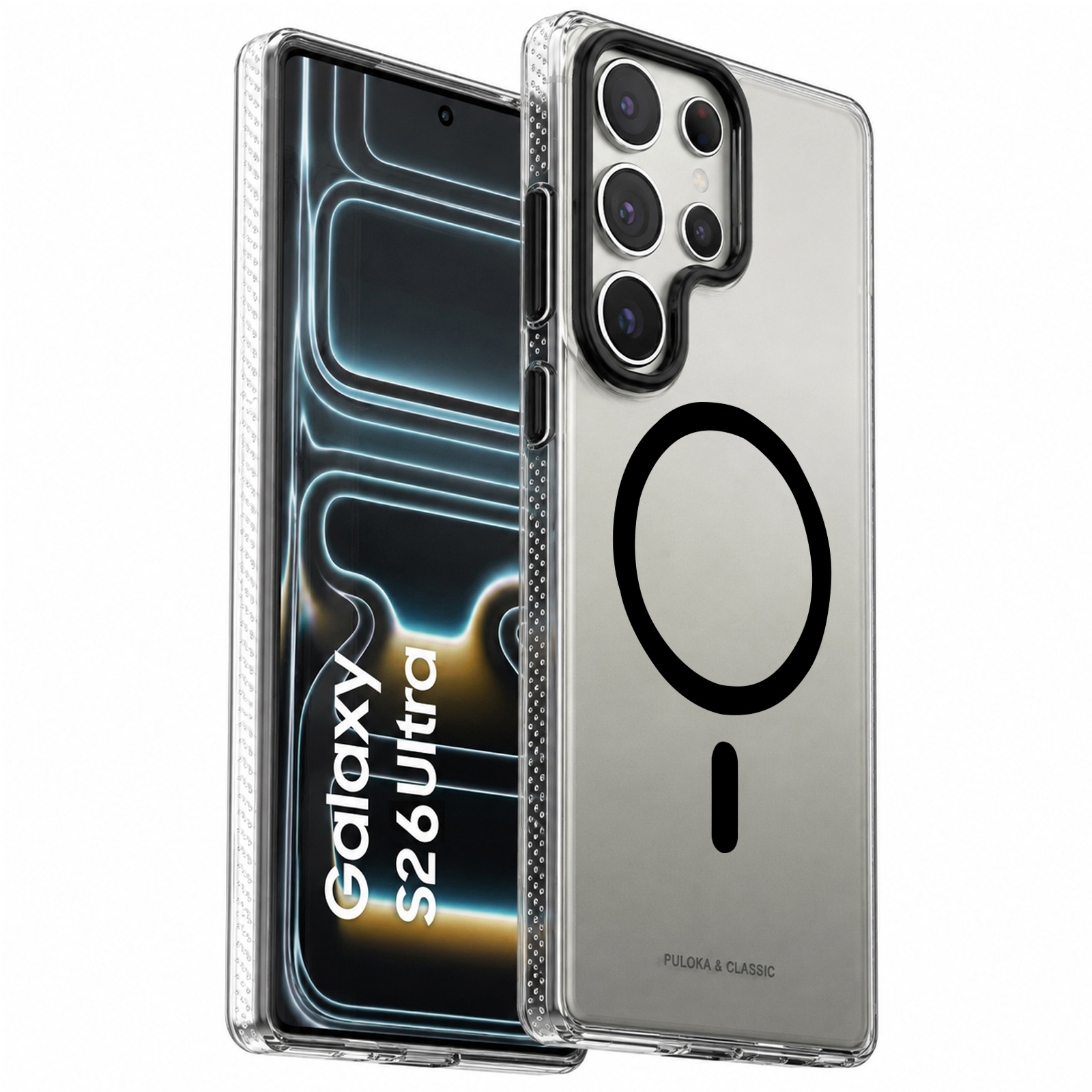 Чохол TPU+PC Puloka Resplendent with Magnetic Fit для Samsung Galaxy S26 Ultra, Black, TPU+PC, купити оптом з доставкою