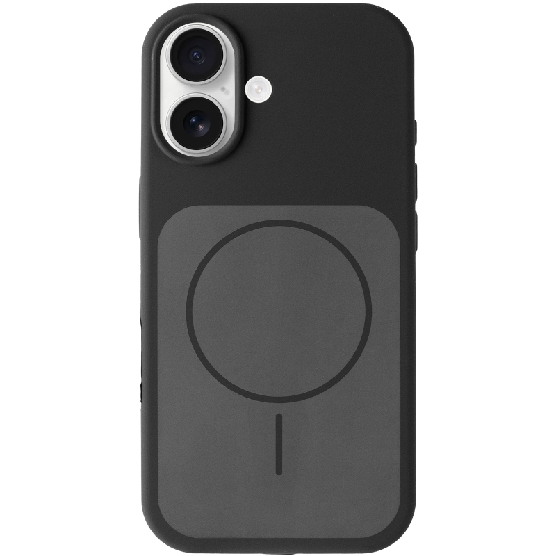 Чехол Silk Duo Color (AA) with Magnetic Fit для Apple iPhone 17 (6.3"), Black 2, Силикон, купить оптом с доставкой