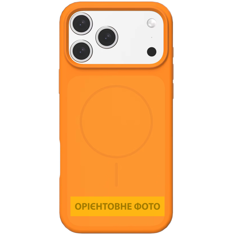 Чехол Silk Duo Color (AA) NO LOGO with Magnetic Fit для Apple iPhone 17 (6.3"), Orange, Силикон, купить оптом с доставкой