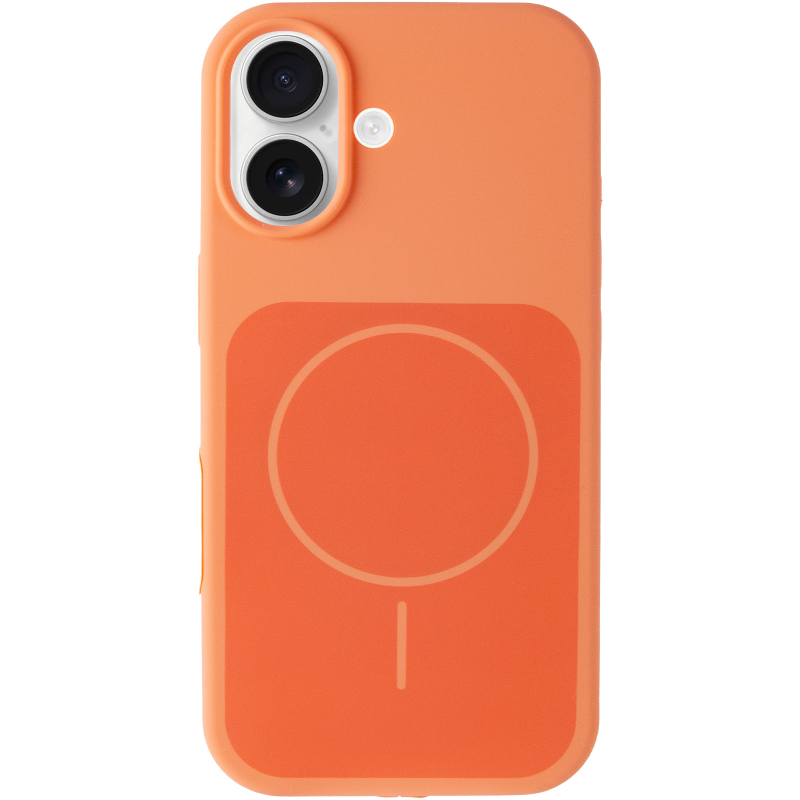 Чехол Silk Duo Color (AA) NO LOGO with Magnetic Fit для Apple iPhone 17 (6.3"), Orange 1, Силикон, купить оптом с доставкой