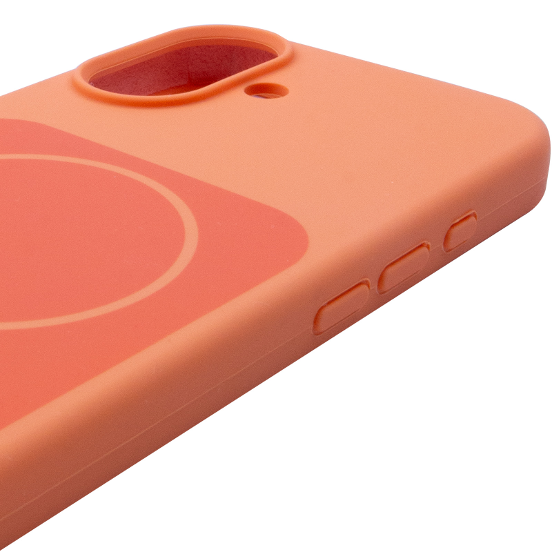 Чехол Silk Duo Color (AA) NO LOGO with Magnetic Fit для Apple iPhone 17 (6.3"), Orange 3, Силикон, купить оптом с доставкой