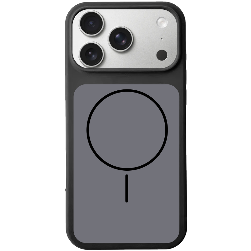 Чехол Silk Duo Color (AA) NO LOGO with Magnetic Fit для Apple iPhone 17 Pro (6.3"), Black, Силикон, купить оптом с доставкой