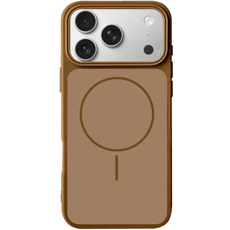 Чехол Silk Duo Color (AA) NO LOGO with Magnetic Fit для Apple iPhone 17 Pro (6.3"), Brown, Силикон, купить оптом с доставкой