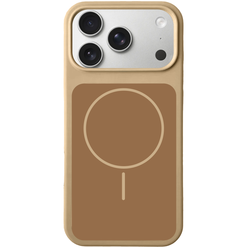 Чехол Silk Duo Color (AA) NO LOGO with Magnetic Fit для Apple iPhone 17 Pro (6.3"), Desert Gold, Силикон, купить оптом с доставкой