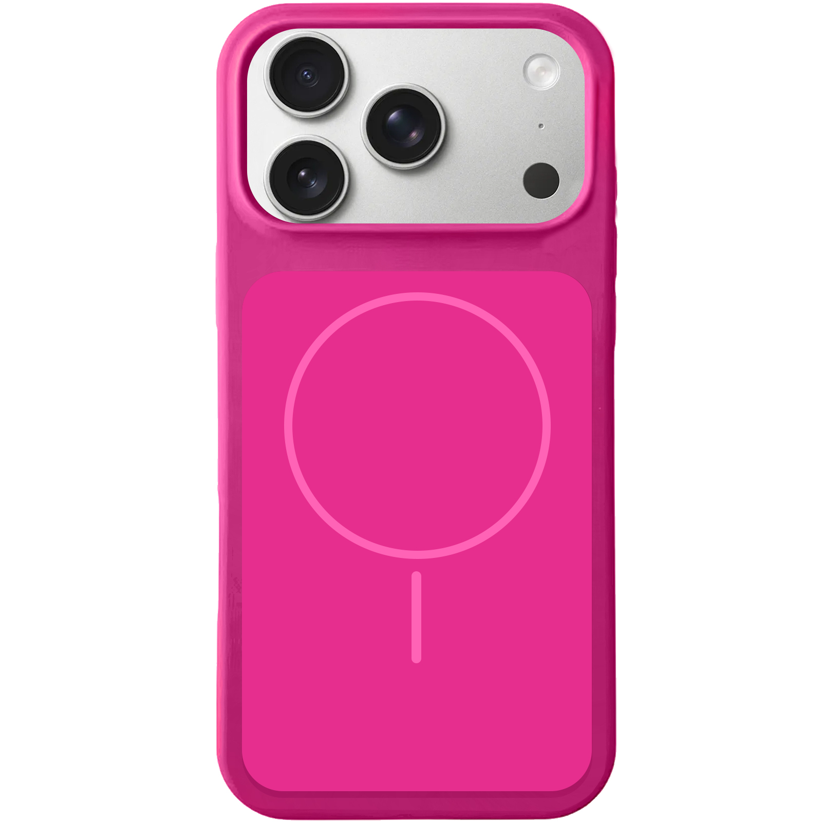 Чехол Silk Duo Color (AA) NO LOGO with Magnetic Fit для Apple iPhone 17 Pro (6.3"), Dragon Fruit, Силикон, купить оптом с доставкой