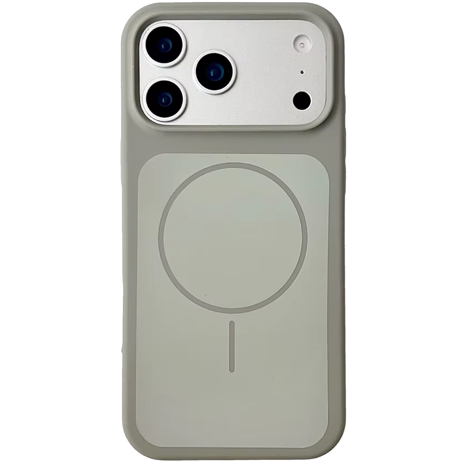 Чехол Silk Duo Color (AA) NO LOGO with Magnetic Fit для Apple iPhone 17 Pro (6.3"), Gray, Силикон, купить оптом с доставкой