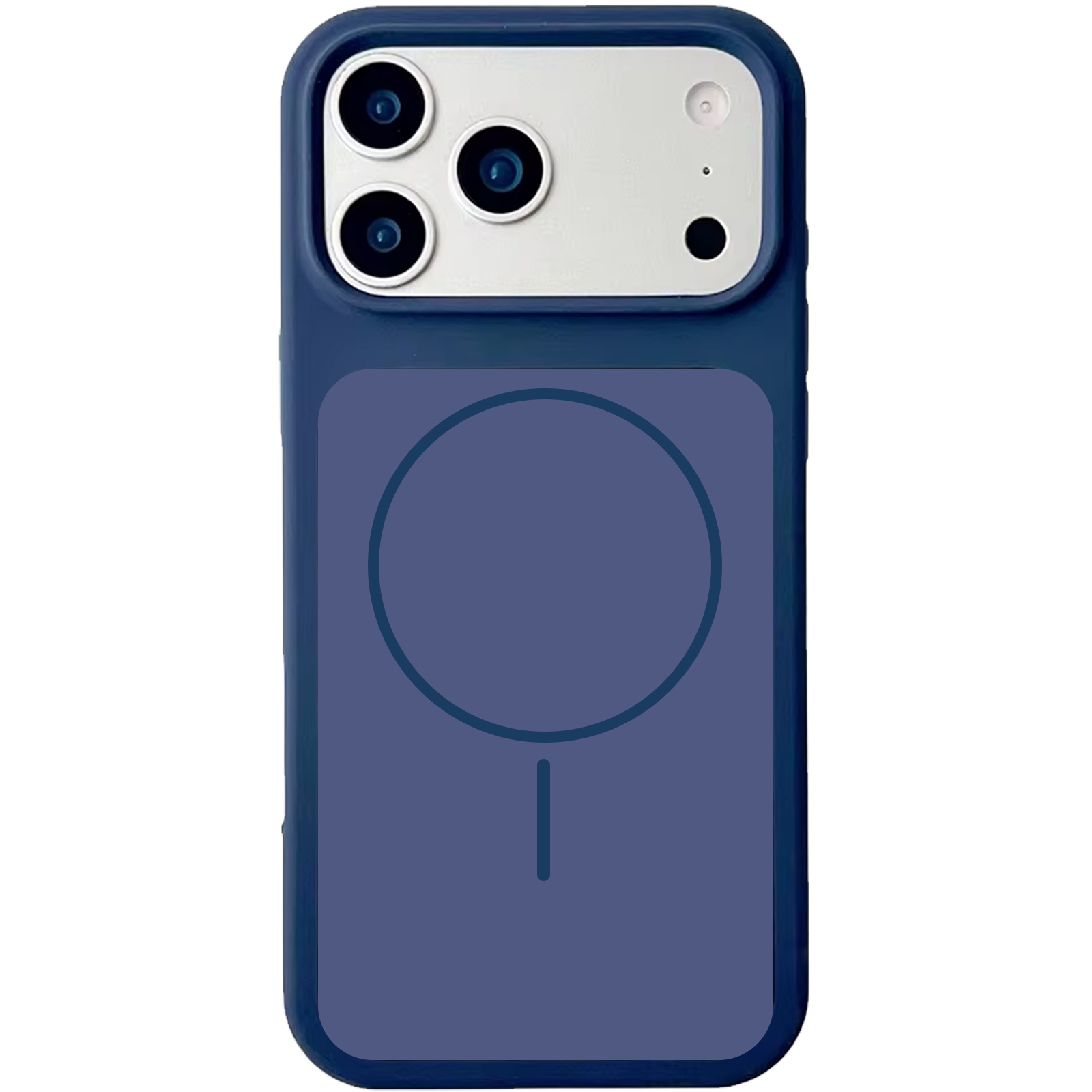 Чехол Silk Duo Color (AA) NO LOGO with Magnetic Fit для Apple iPhone 17 Pro (6.3"), Midnight Blue, Силикон, купить оптом с доставкой