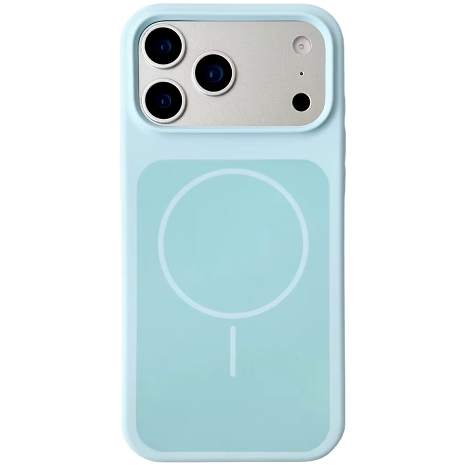 Чехол Silk Duo Color (AA) NO LOGO with Magnetic Fit для Apple iPhone 17 Pro (6.3"), Turquoise, Силикон, купить оптом с доставкой