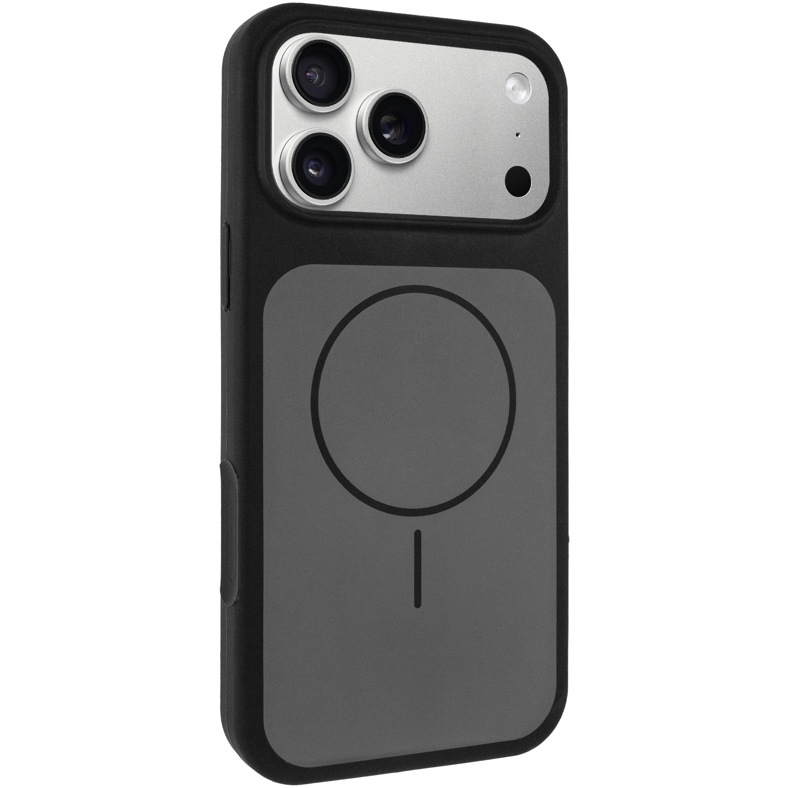 Чохол Silk Duo Color (AA) NO LOGO with Magnetic Fit для Apple iPhone 17 Pro / 18 Pro (6.3"), Black, Силікон, купити оптом з доставкою