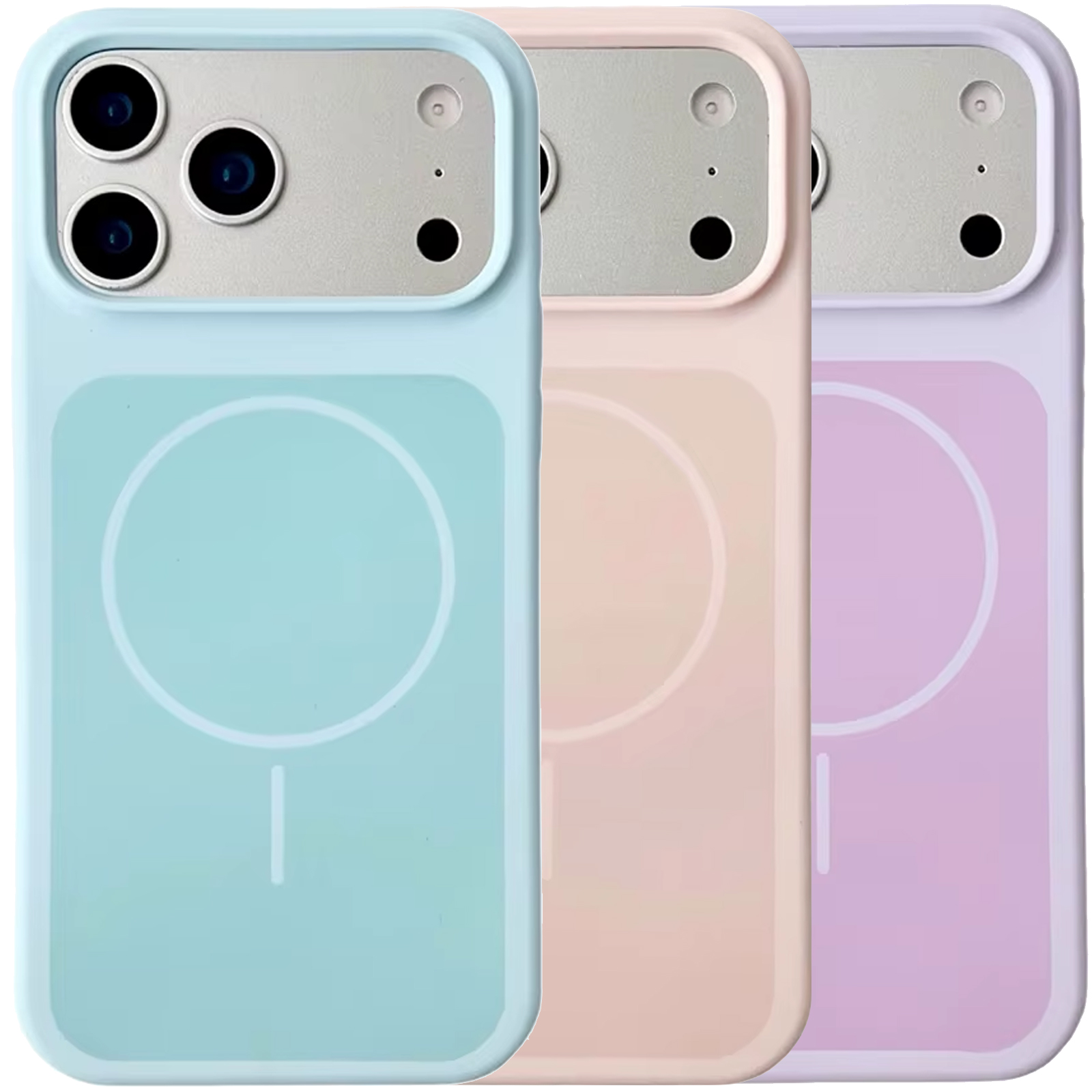 Чехол Silk Duo Color (AA) NO LOGO with Magnetic Fit для Apple iPhone 17 Pro Max (6.9"), Силикон, купить оптом с доставкой
