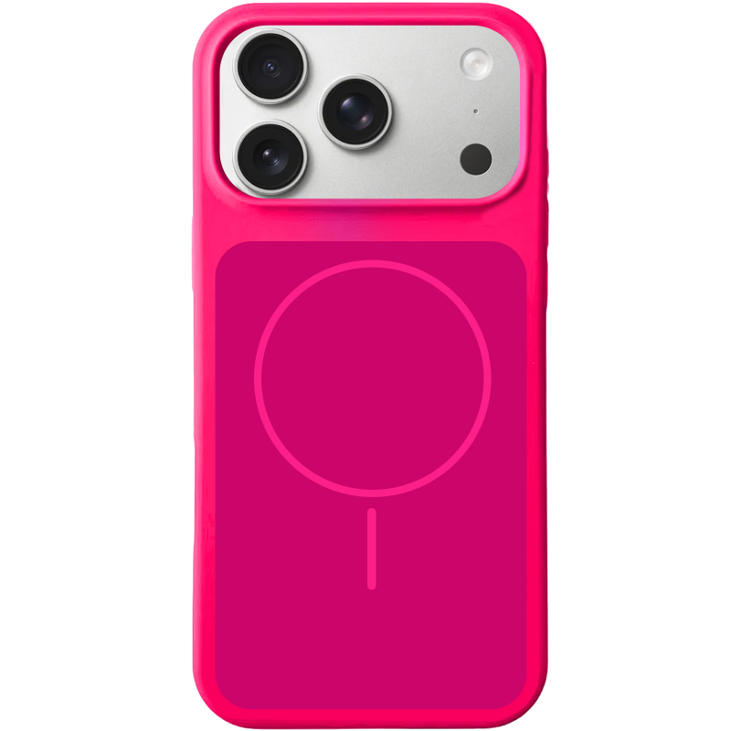 Чехол Silk Duo Color (AA) NO LOGO with Magnetic Fit для Apple iPhone 17 Pro Max (6.9"), Barbie Pink, Силикон, купить оптом с доставкой