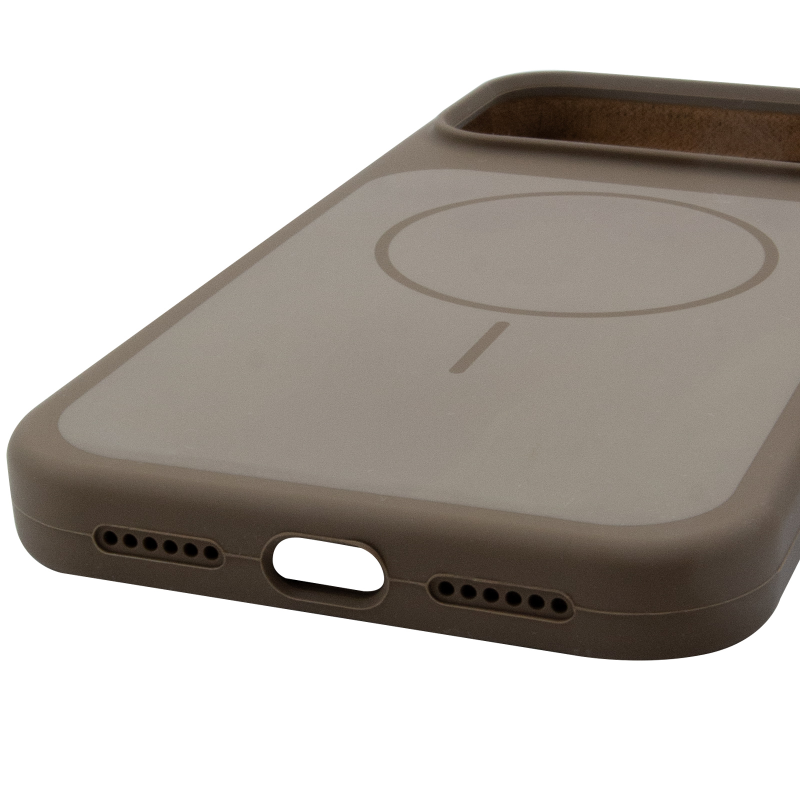 Чохол Silk Duo Color (AA) NO LOGO with Magnetic Fit для Apple iPhone 17 Pro Max (6.9"), Brown 4, Силікон, купити оптом з доставкою