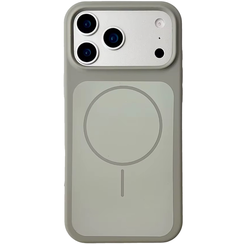 Чехол Silk Duo Color (AA) NO LOGO with Magnetic Fit для Apple iPhone 17 Pro Max (6.9"), Gray, Силикон, купить оптом с доставкой