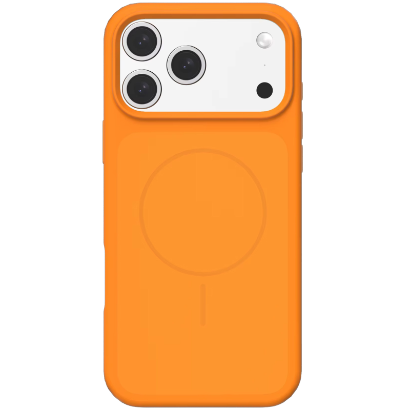 Чехол Silk Duo Color (AA) NO LOGO with Magnetic Fit для Apple iPhone 17 Pro Max (6.9"), Orange, Силикон, купить оптом с доставкой