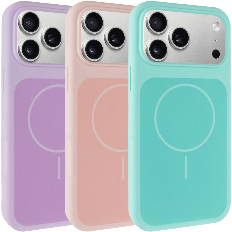Чехол Silk Duo Color (AA) NO LOGO with Magnetic Fit для Apple iPhone 17 Pro Max / 18 Pro Max (6.9"), Силикон, купить оптом с доставкой