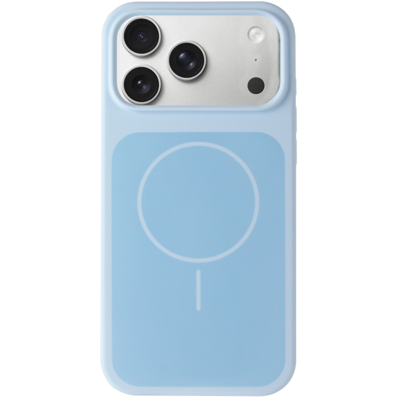 Чехол Silk Duo Color (AA) NO LOGO with Magnetic Fit для Apple iPhone 17 Pro Max / 18 Pro Max (6.9"), Sky Blue 1, Силикон, купить оптом с доставкой