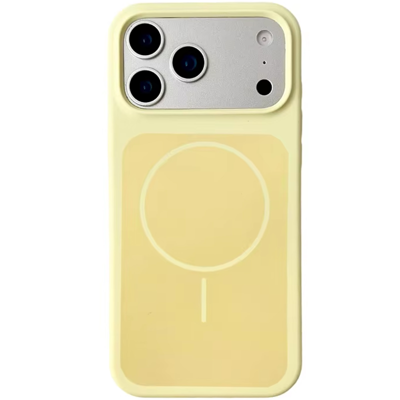 Чехол Silk Duo Color (AA) NO LOGO with Magnetic Fit для Apple iPhone 17 Pro Max / 18 Pro Max (6.9"), Yellow, Силикон, купить оптом с доставкой