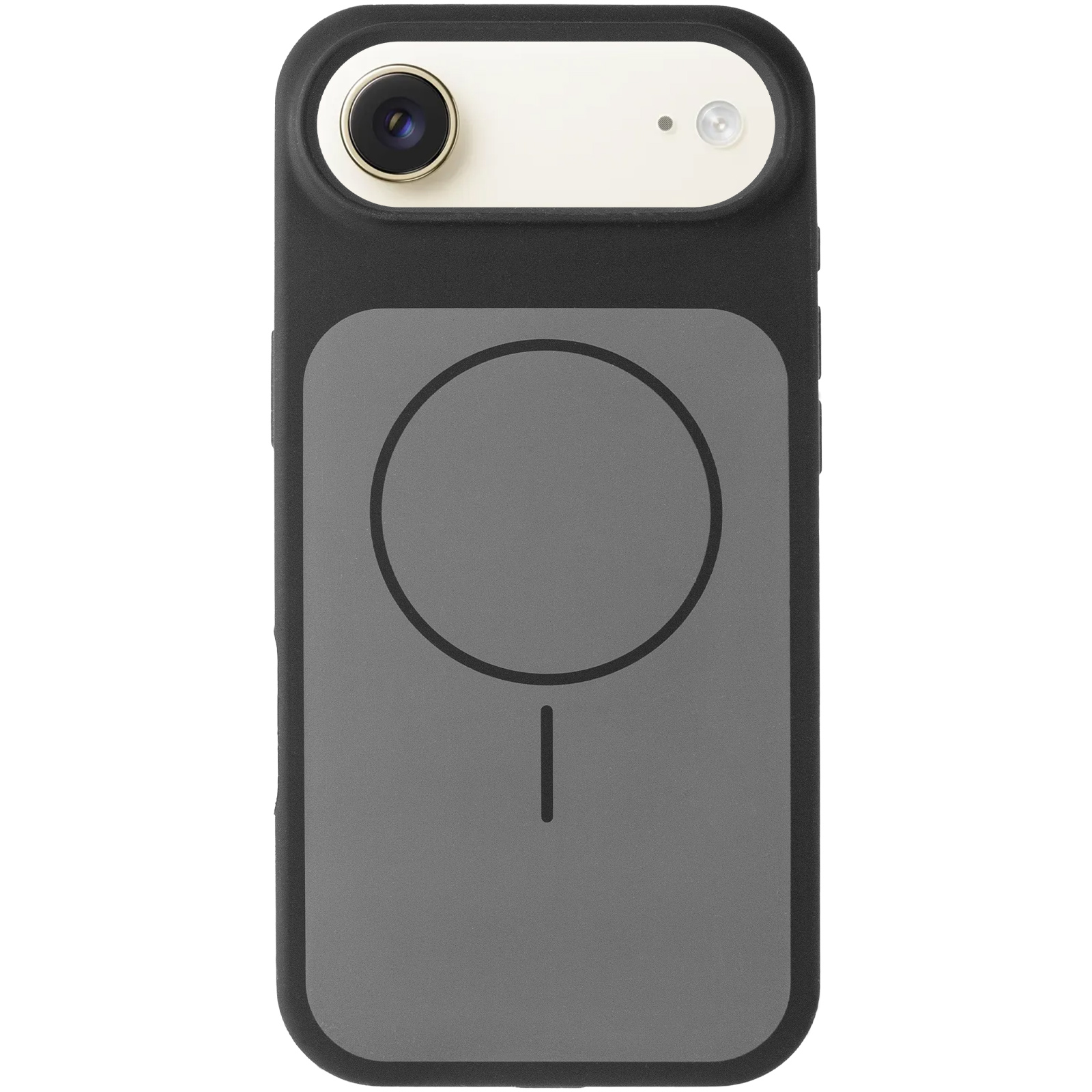 Чехол Silk Duo Color (AA) NO LOGO with Magnetic Fit для Apple iPhone 17 Air (6.5"), Black 2, Силикон, купить оптом с доставкой