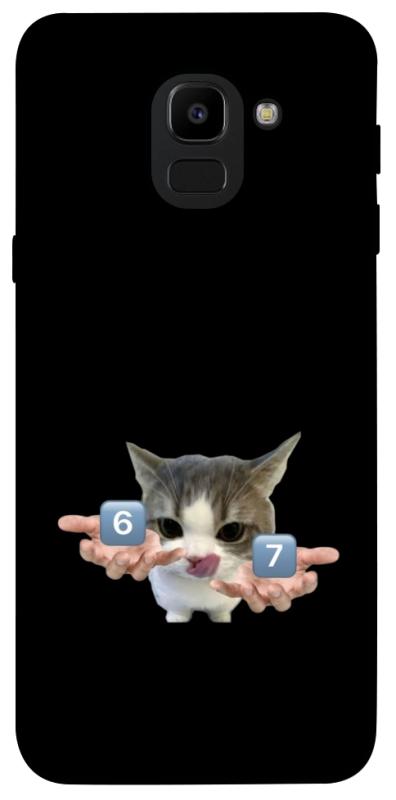 Чохол itsPrint Six Seven cat для Samsung J600F Galaxy J6 (2018), меми, купити оптом з доставкою