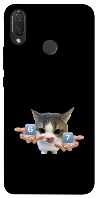 Чохол itsPrint Six Seven cat для Huawei P Smart+ (nova 3i), меми, купити оптом з доставкою