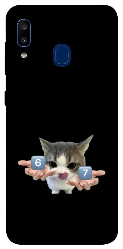 Чохол itsPrint Six Seven cat для Samsung Galaxy A20 / A30, меми, купити оптом з доставкою