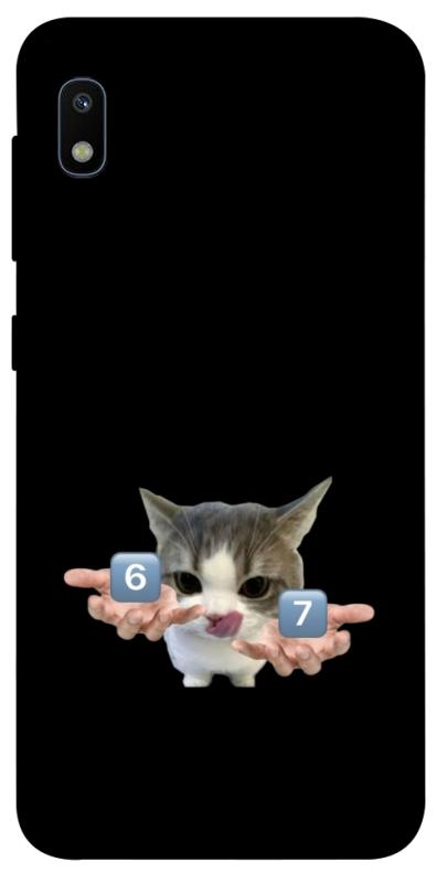 Чохол itsPrint Six Seven cat для Samsung Galaxy A10 (A105F), меми, купити оптом з доставкою