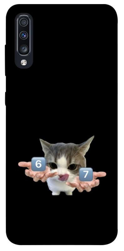 Чохол itsPrint Six Seven cat для Samsung Galaxy A70 (A705F), меми, купити оптом з доставкою