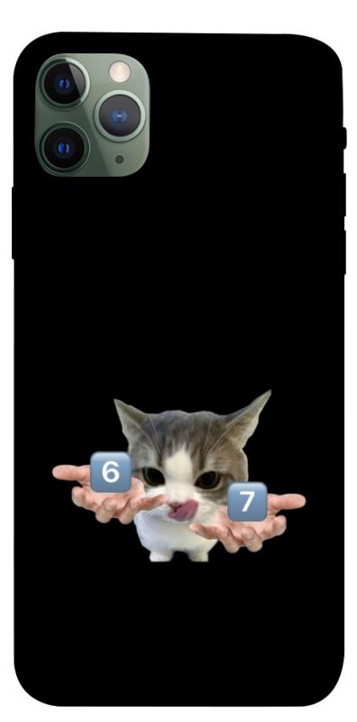 Чохол itsPrint Six Seven cat для Apple iPhone 11 Pro Max (6.5"), меми, купити оптом з доставкою