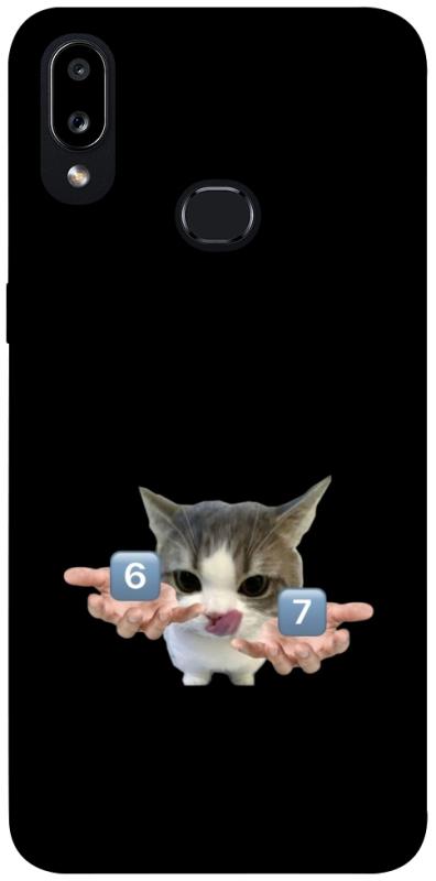 Чохол itsPrint Six Seven cat для Samsung Galaxy A10s, меми, купити оптом з доставкою