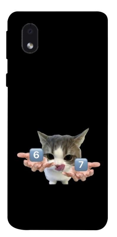 Чохол itsPrint Six Seven cat для Samsung Galaxy M01 Core / A01 Core, меми, купити оптом з доставкою