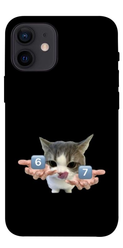 Чохол itsPrint Six Seven cat для Apple iPhone 12 mini (5.4"), меми, купити оптом з доставкою