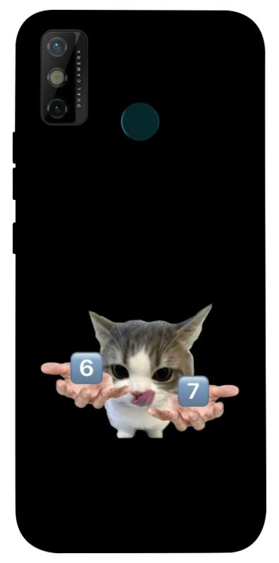 Чохол itsPrint Six Seven cat для TECNO Spark 6 Go, меми, купити оптом з доставкою