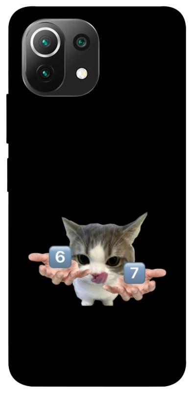 Чохол itsPrint Six Seven cat для Xiaomi Mi 11 Lite, меми, купити оптом з доставкою