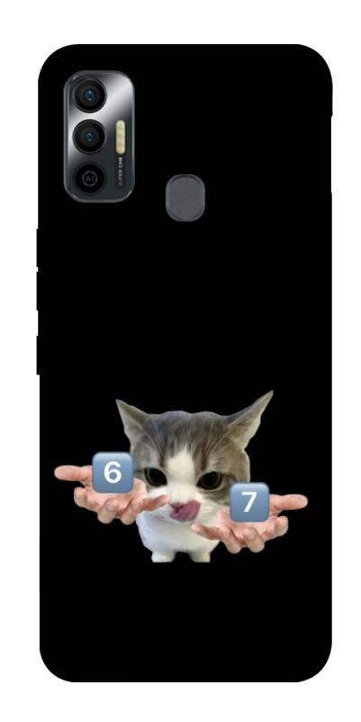 Чохол itsPrint Six Seven cat для TECNO Spark 7, меми, купити оптом з доставкою