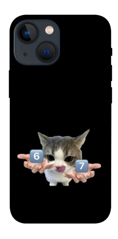 Чохол itsPrint Six Seven cat для Apple iPhone 13 mini (5.4"), меми, купити оптом з доставкою