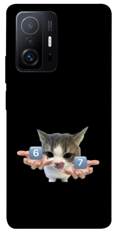 Чохол itsPrint Six Seven cat для Xiaomi 11T / 11T Pro, меми, купити оптом з доставкою