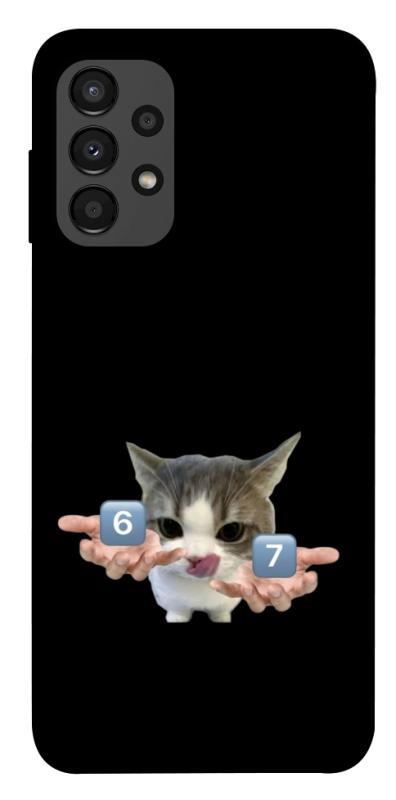 Чохол itsPrint Six Seven cat для Samsung Galaxy A13 4G, меми, купити оптом з доставкою