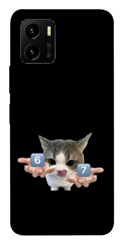 Чохол itsPrint Six Seven cat для Vivo Y15s, меми, купити оптом з доставкою