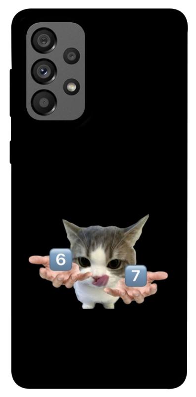 Чохол itsPrint Six Seven cat для Samsung Galaxy A73 5G, меми, купити оптом з доставкою