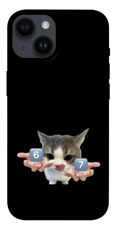 Чохол itsPrint Six Seven cat для Apple iPhone 14 (6.1"), меми, купити оптом з доставкою