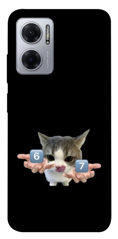 Чохол itsPrint Six Seven cat для Xiaomi Redmi Note 11E, меми, купити оптом з доставкою