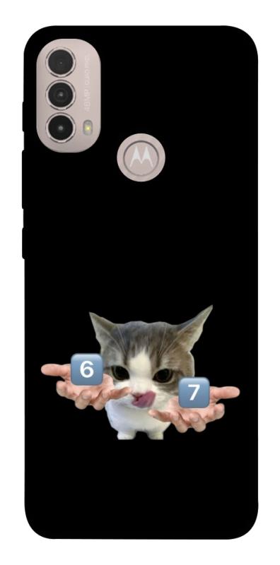 Чохол itsPrint Six Seven cat для Motorola Moto E40, меми, купити оптом з доставкою