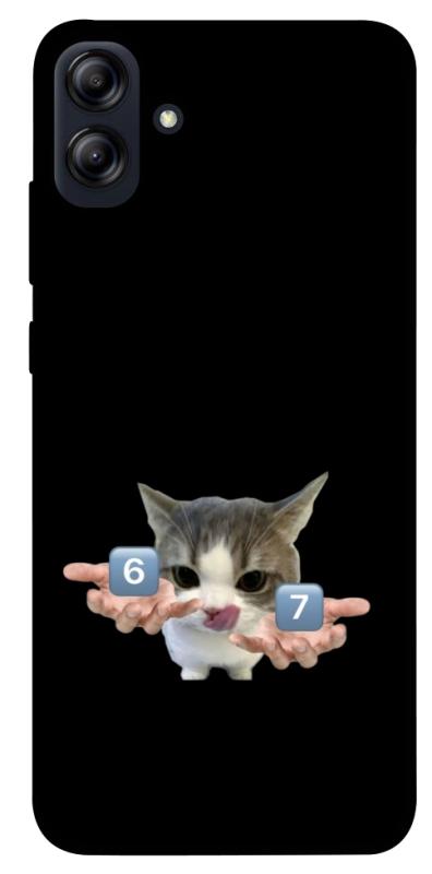 Чохол itsPrint Six Seven cat для Samsung Galaxy A04e, меми, купити оптом з доставкою