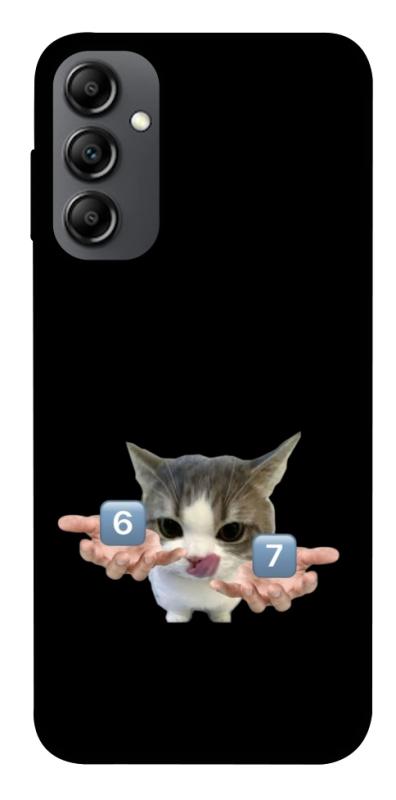Чохол itsPrint Six Seven cat для Samsung Galaxy A14 4G/5G, меми, купити оптом з доставкою