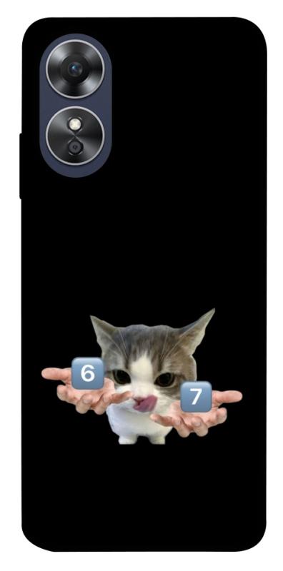 Чохол itsPrint Six Seven cat для Oppo A17, меми, купити оптом з доставкою