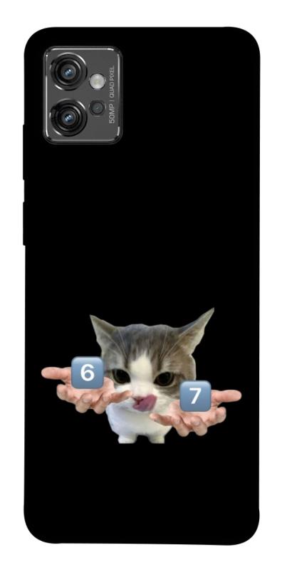 Чохол itsPrint Six Seven cat для Motorola Moto G32, меми, купити оптом з доставкою