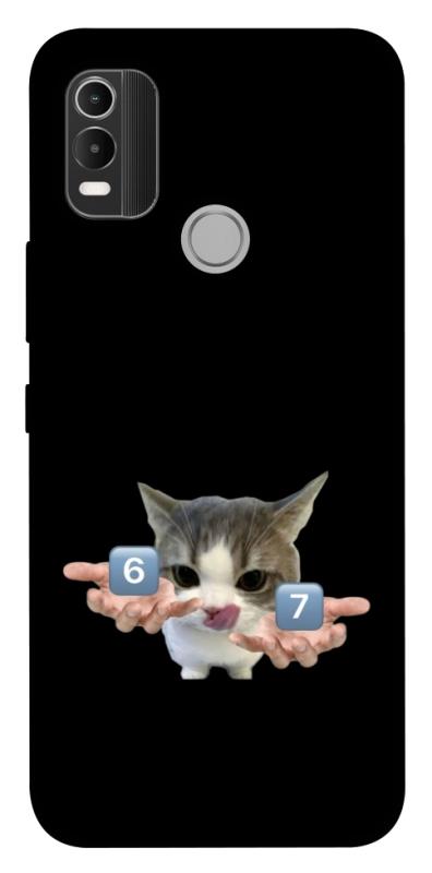 Чохол itsPrint Six Seven cat для Nokia C21 Plus, меми, купити оптом з доставкою
