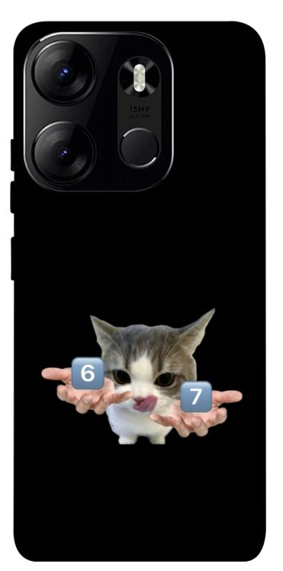 Чохол itsPrint Six Seven cat для Tecno Spark Go 2023, меми, купити оптом з доставкою