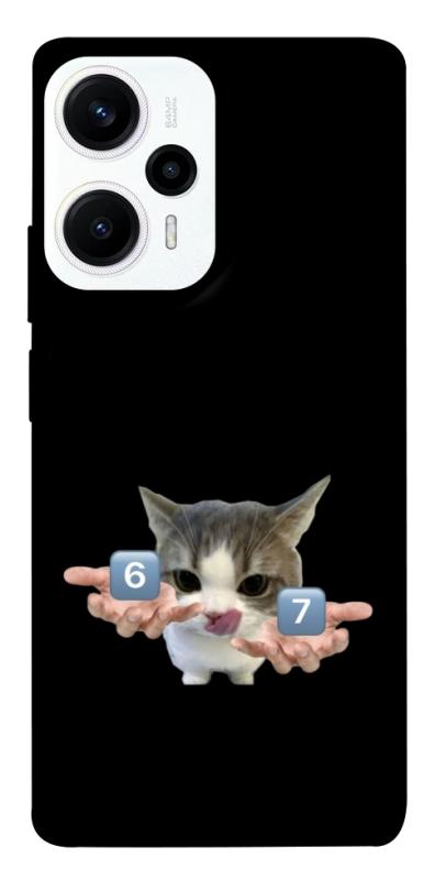 Чохол itsPrint Six Seven cat для Xiaomi Poco F5 / Note 12 Turbo, меми, купити оптом з доставкою