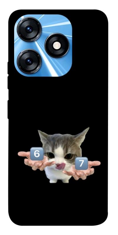 Чохол itsPrint Six Seven cat для TECNO Spark 10 Pro, меми, купити оптом з доставкою